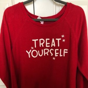 Terry cloth graphic sweatshirt